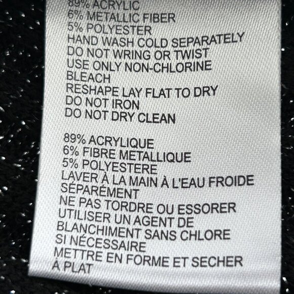 Urban Outfitters Sweater‎ Mini Dress Medium Womens Black Glitter Mock Neck Dress - Picture 5 of 10